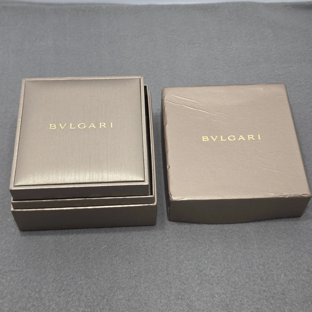 Bvlgari Champagne Gold Jewelry BoxSet Bracelet Watch Case Via Condotti 10 Roma J